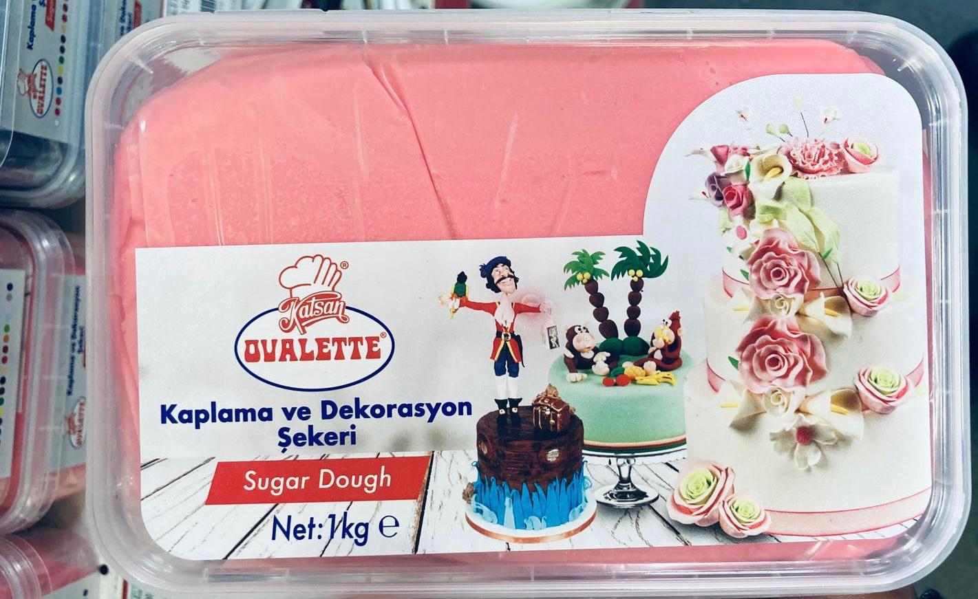 OVALETTE ŞEKER HAMURU PEMBE 1 KG