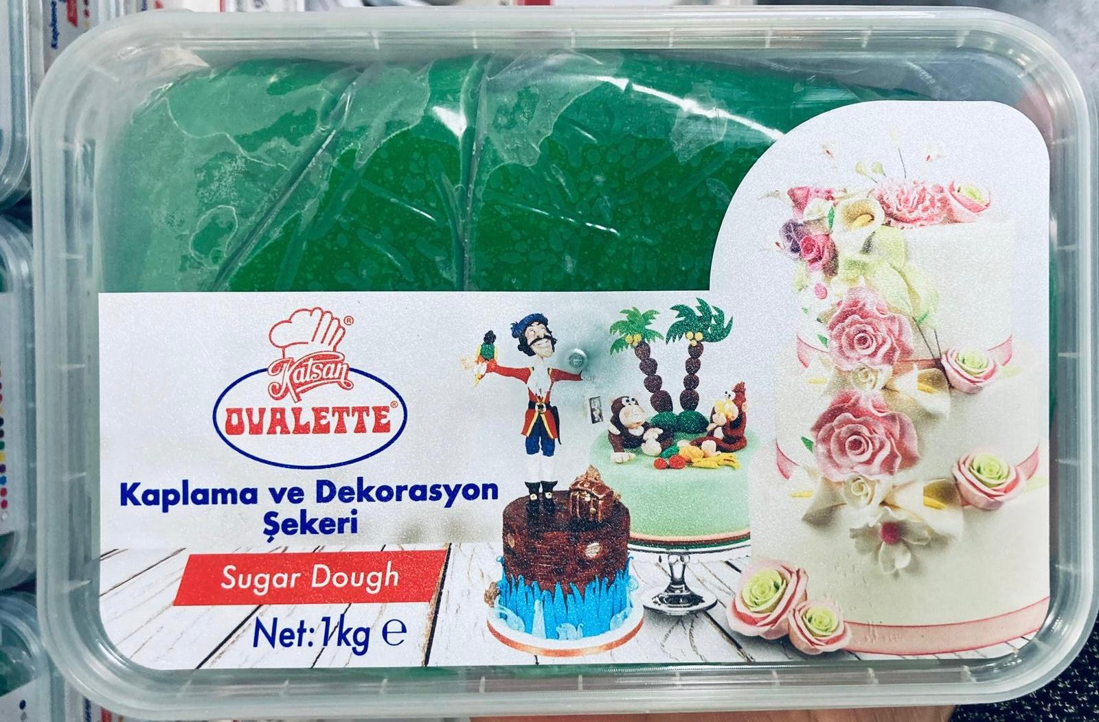 OVALETTE ŞEKER HAMURU YEŞİL 1 KG