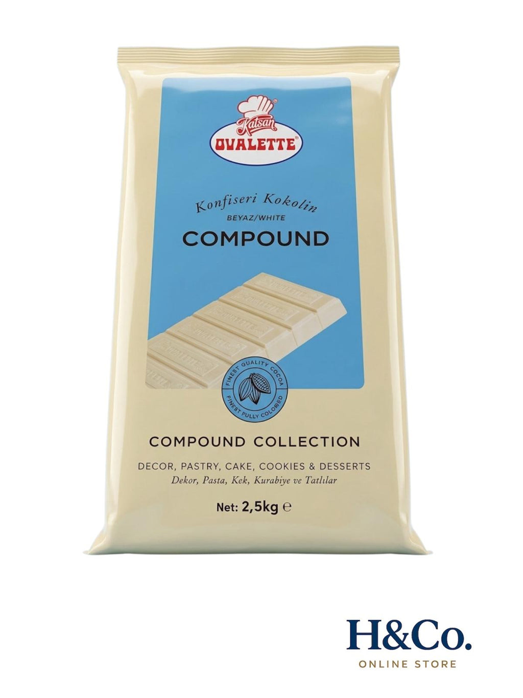 OVALETTE BEYAZ KONFİSERİ 2,5KG