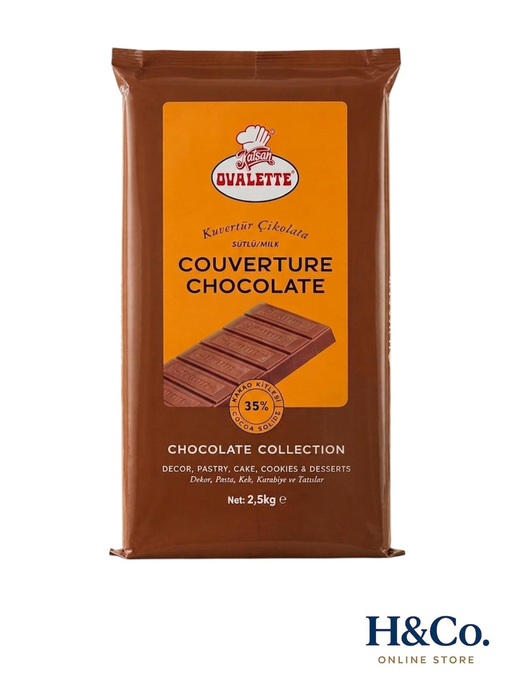 OVALETTE %35 SÜTLÜ KUVERTÜR 2,5KG